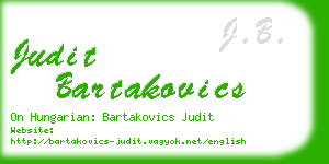 judit bartakovics business card